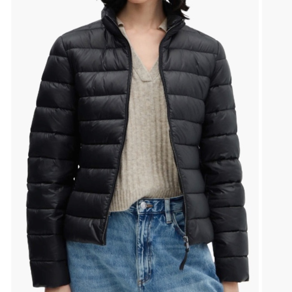 NWOT Mango Down Stand Collar Water Repellent Quilted Coat